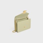 WALLET ON CHAIN MARGO IN SHINY CALFSKIN ALMOND GREEN - Image 4